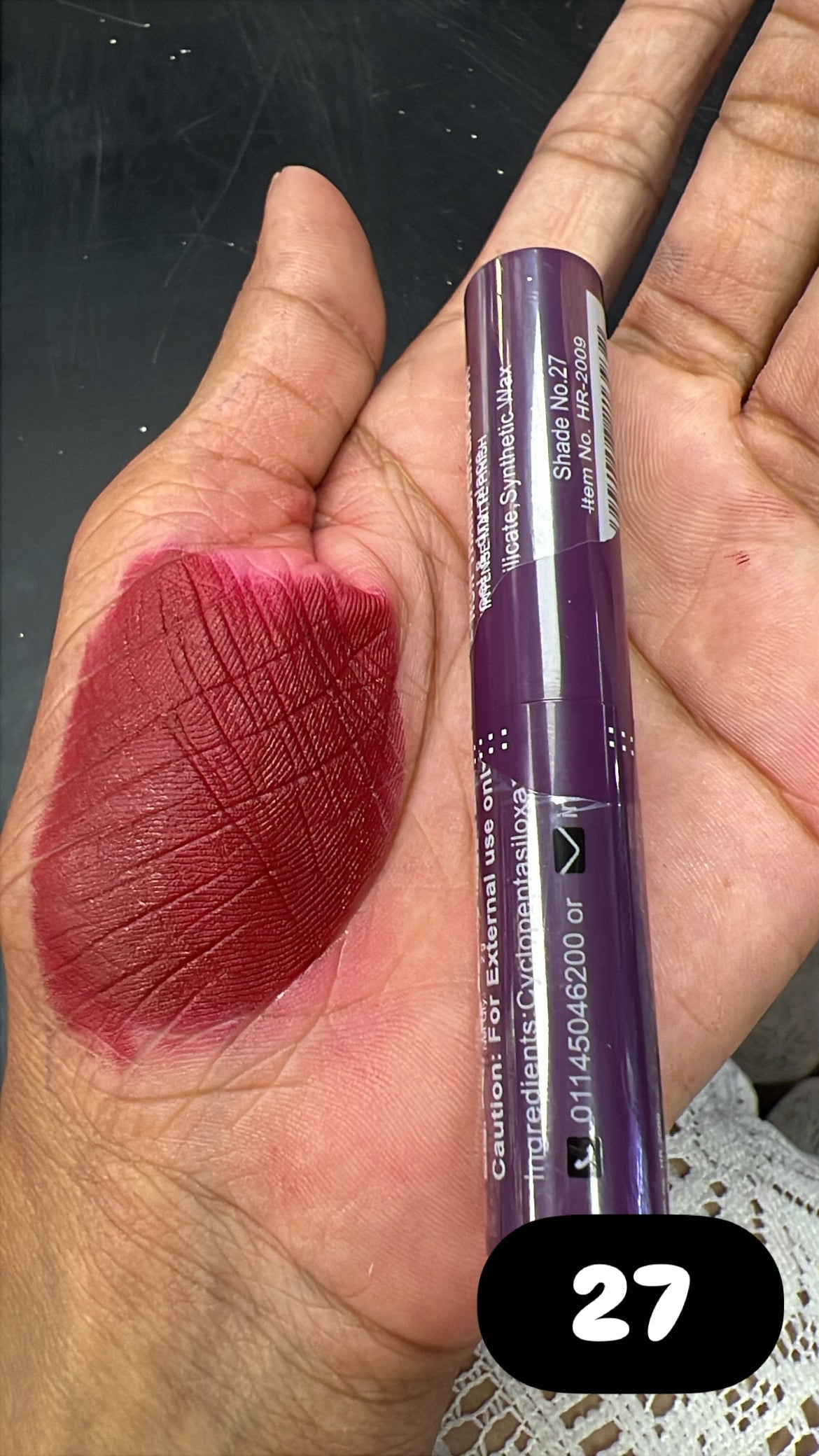 HR NON TRANSFER BULLET LIPSTICK